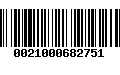 Código de Barras 0021000682751