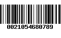 Código de Barras 0021054680789