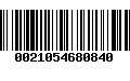 Código de Barras 0021054680840