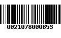 Código de Barras 0021078000853