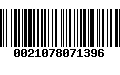 Código de Barras 0021078071396