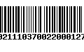 Código de Barras 00211103700220001271