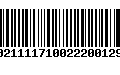 Código de Barras 00211117100222001294