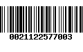 Código de Barras 0021122577003