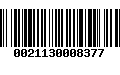 Código de Barras 0021130008377