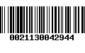 Código de Barras 0021130042944