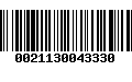 Código de Barras 0021130043330