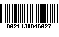 Código de Barras 0021130046027