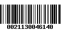 Código de Barras 0021130046140