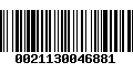 Código de Barras 0021130046881