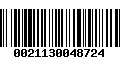 Código de Barras 0021130048724