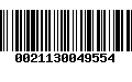 Código de Barras 0021130049554