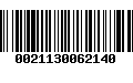 Código de Barras 0021130062140