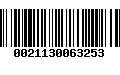 Código de Barras 0021130063253