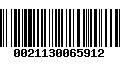 Código de Barras 0021130065912