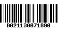 Código de Barras 0021130071890