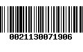 Código de Barras 0021130071906