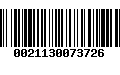 Código de Barras 0021130073726