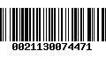 Código de Barras 0021130074471