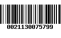 Código de Barras 0021130075799