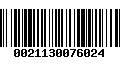 Código de Barras 0021130076024