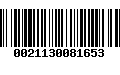 Código de Barras 0021130081653