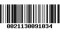 Código de Barras 0021130091034