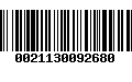 Código de Barras 0021130092680