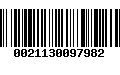 Código de Barras 0021130097982