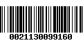 Código de Barras 0021130099160