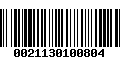 Código de Barras 0021130100804