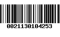 Código de Barras 0021130104253