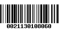 Código de Barras 0021130108060