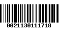 Código de Barras 0021130111718