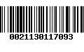 Código de Barras 0021130117093