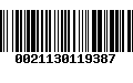 Código de Barras 0021130119387