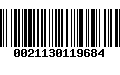 Código de Barras 0021130119684