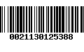 Código de Barras 0021130125388