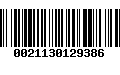 Código de Barras 0021130129386