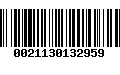 Código de Barras 0021130132959