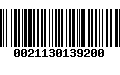 Código de Barras 0021130139200