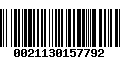 Código de Barras 0021130157792