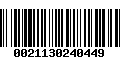 Código de Barras 0021130240449