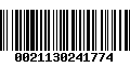 Código de Barras 0021130241774