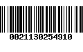 Código de Barras 0021130254910