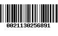 Código de Barras 0021130256891