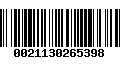 Código de Barras 0021130265398