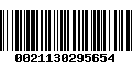 Código de Barras 0021130295654