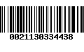 Código de Barras 0021130334438