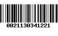 Código de Barras 0021130341221